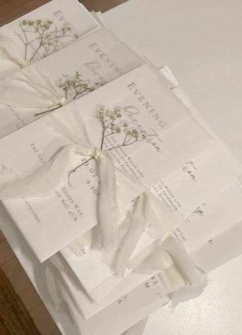 Vellum Wrapped Wedding Invitations With Dried Flowers - Etsy UK Vellum Cover Wedding Invitations, Wedding Invitation With Flower, Vellum Wrapped Invitations, Invitation Vellum Wrap, Acrylic Wedding Invitation Elegant, White Wedding Envelopes, Wedding Invitation With Dried Flowers, Vellum Cards Wedding, Cream Invitations Wedding