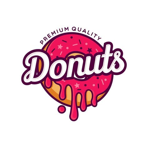 donut doughnut with king crown icon logo design in modern trendy cartoon line style clip art illustration Donut Shop Logo, Shop Logo Ideas, Donuts Logo, Crown Icon, Donut Cartoon, Donut Store, Donut Logo, Icon Logo Design, Donut Vector