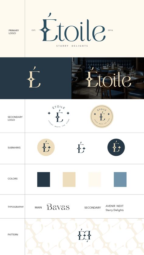 Logo And Tagline Design, Celestial Branding Design, Elegant Typography Logo, French Restaurant Logo, Luxury Restaurant Logo, Logo With Tagline, Abaya Business, Brand Taglines, Celestial Logo