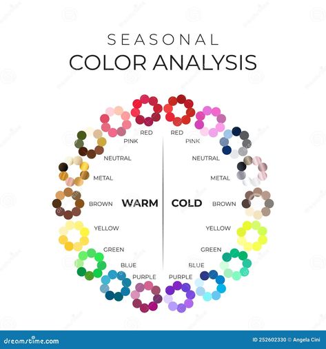 Color Analysis Draping, Color Season Wheel, Winter Summer Color Palette, Color Season Chart, Cold Color Palette Colour Schemes, Colour Wheel Fashion, Color Analysis Chart, Spring Pallete, Color Wheel Interior Design