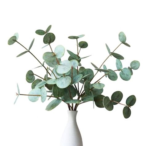 Bathroom Greenery Decor, Bathroom Table Decor, Faux Tree Branches, Fake Eucalyptus, Bathroom Table, Eucalyptus Plant, Vase With Branches, Eucalyptus Stems, Faux Eucalyptus