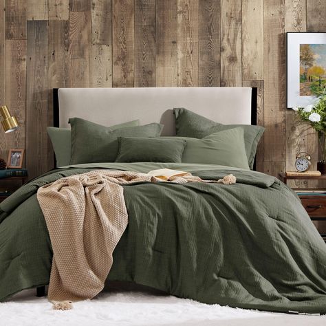 PRICES MAY VARY. Exquisite and Minimalist Style: This solid bedding comforter set perfectly blends exquisite textured craft and aesthetics, adds an extra layer of art style to match your room décor, and brightens your bedroom. Premium Quality Material： For a simple and timeless look,Geniospin comforter set features 130 GSM linen-like fabric at the top and 100GSM ultra soft pre-washed microfiber on the reverse side, certified by OEKO-TEX STANDARD 100. So you can rest assured that the purchase of Textured Bed, Solid Bedding, Textured Bedding, Bed In A Bag, Queen Comforter Sets, Queen Bedding Sets, Queen Comforter, Comforter Set, Bed Comforters