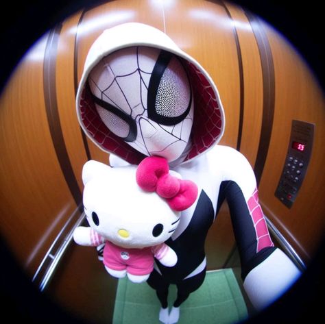 Hello Kitty Doll, Helloween Wallpaper, Images Hello Kitty, Spiderman Pictures, Image Swag, Spider Girl, Hello Kitty Art, Spider Gwen, Spider Woman