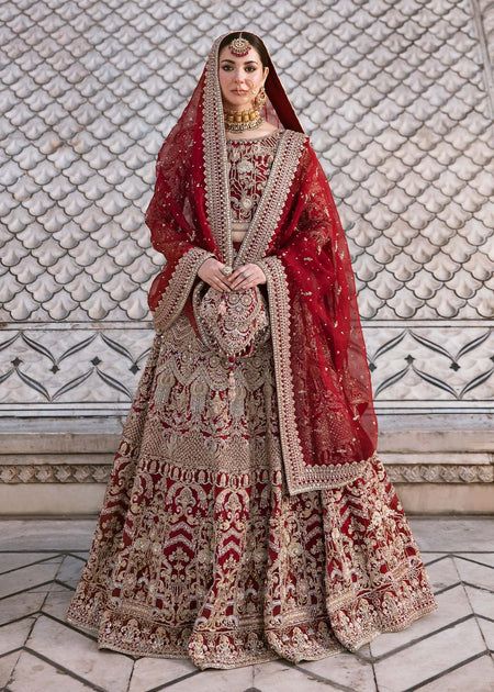 Pakistani bridal wear red