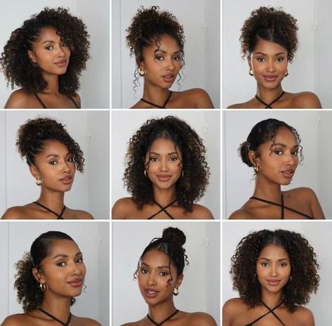 Professional Hairstyles For Short Curly Hair, Curly Hairstyles For Prom Medium, Prom Hairstyles For Black Women Short, Curly Hairstyles Formal Prom, Homecoming Hair Shoulder Length, Short Curly Hair Formal, Natural Hair Prom Hairstyles, Curly Hairstyles For Short Hair Curls, Short Curly Formal Hairstyles