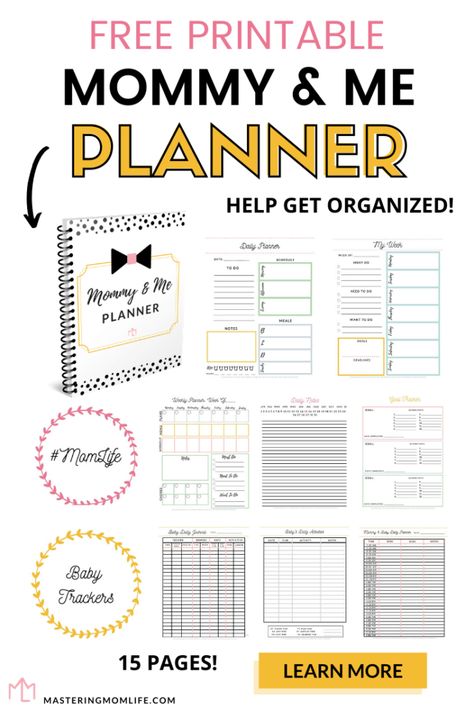 Planners For Moms, Stay At Home Mom Planner Ideas, New Mom Planner, Best Mom Planner, Mom Planner Printables Free, Mommy Planner, Baby Tracker, Baby Planner, Planner Pdf