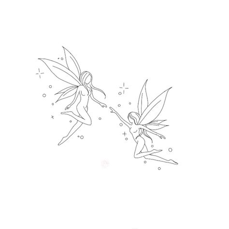 Fairies Tattoos For Women, Fairy Tattoo Designs Simple, Earth Fairy Drawing, Enchanted Forest Tattoo Ideas, 3 Fairy Tattoo, Fantasia Fairy Tattoo, Tiny Fairy Tattoo, Whole Body Tattoo Woman, Fine Line Fairy Tattoo