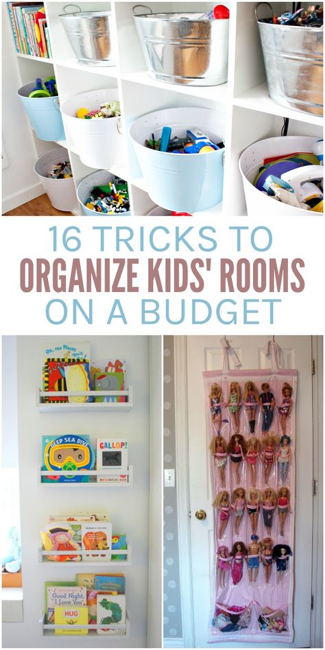 16 Tricks to Organize Kid Rooms on a Budget Playroom Organisation, Kid Rooms, Shoe Organization Diy, Toy Room Organization, Kids Bedroom Organization, Small Kids Room, Kids Toy Organization, Kids Rooms Diy, Playroom Organization