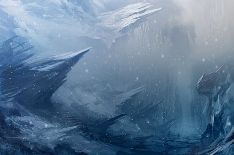 ice by https://regnar3712.deviantart.com on @DeviantArt Ice Temple, Icewind Dale, Nice Words, Alt Art, Ice Art, Pretty Artwork, Ice Cave, Landscape Concept, Landscape Architecture Design