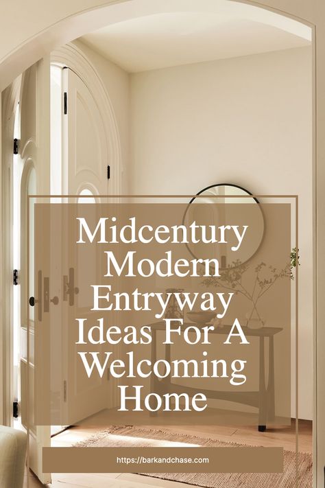 Do you want to improve your home's entryway? Give your guests a warm welcome into your home with these midcentury modern entryway ideas! Entry Table Decor Mid Century Modern, Mid Century Entryway Storage, Mid-century Modern Entryway Ideas, Midcentury Modern Entryway Lighting, Simple Modern Entryway, Entryway Table Decor Mid Century Modern, Antique Modern Entryway, Entryway Design Ideas Modern, Mid Century Modern Hallway Entryway