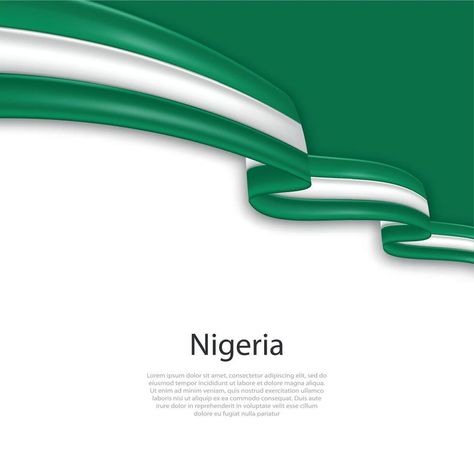 ondulación cinta con bandera de Nigeria