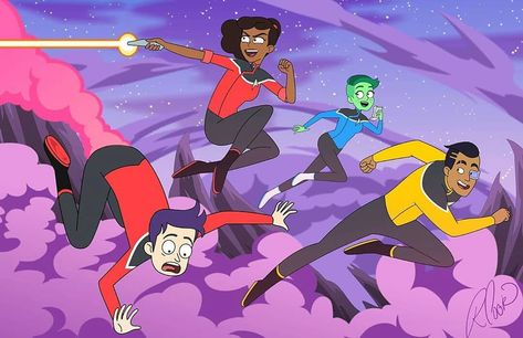 Lower Decks Star Trek, Star Trek Artwork, Star Trek Lower Decks, Stark Trek, Lower Decks, Star Trek Wallpaper, Cartoon Cookie, Star Trek Art, Lower Deck