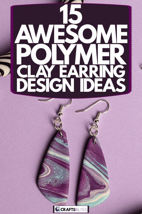 15 Awesome Polymer Clay Earring Design Ideas - CraftsBliss.com Unique Polymer Clay Earring Ideas, Polymer Clay Ideas Jewelry, Polymer Clay Tutorials Free, Earring Design Ideas, Clay Diys, Easy Polymer Clay, Ceramic Crafts, Clay Jewelry Tutorials, Clay Arts