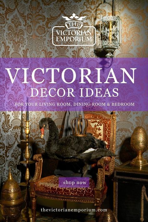 Victorian decor products you will need to make your period home beautiful. Once you have completed your period renovation, you'll love our Victorian style ornaments to add some finishing touches to your tables and sideboards. Victorian Dresser Decor, Victorian Era Home Decor, Victoria Style Bedroom, Victorian Bedroom Wallpaper, Victorian Wallpaper Bedroom, Victorian Bohemian Decor Living Room, Victorian Gothic Garden, Simple Victorian Bedroom, Victorian Decorating Ideas Vintage