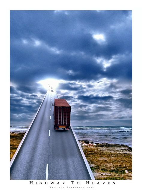 Highway To Heaven by tuborg Trucking Quotes, Truck Driver Wife, Trucker Quotes, Missing Dad, I Miss My Dad, Truck Quotes, I Miss You Dad, Highway To Heaven, Truckers Wife