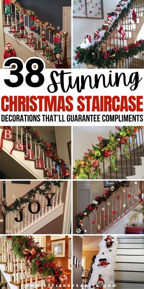 christmas staircase decorations