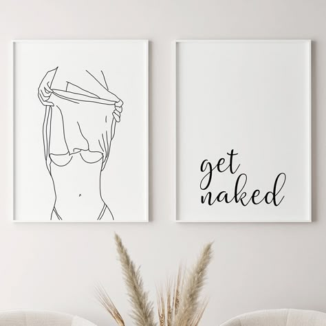 Get Naked Sign, Painting Bathroom Walls, Diy Framed Wall Art, Wall Decor Canvas, Hand Painted Wall Art, Nordic Art, Abstract Canvas Wall Art, Kids Room Wall Art, Shop Wall Art