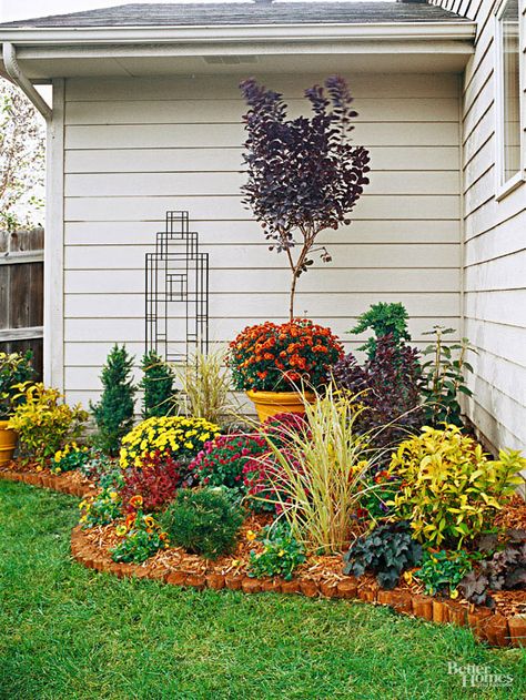 Shed Inspiration, Small Flower Gardens, Summer Gardening, Front Yard Design, Budget Garden, Corner Garden, Garden Makeover, Patio Backyard, Budget Backyard