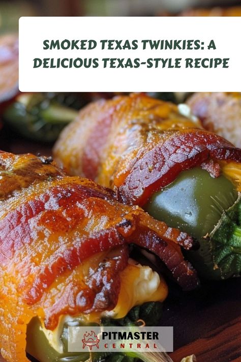 Indulge in the smoky goodness of these Texas Twinkies! Perfect for your next backyard BBQ. #BBQrecipes #Texasfood #smokedmeats Texas Christmas Recipes, Texas Twinkies Recipe Smoker, Texas Twinkies Recipe Oven, Texas Twinkies Recipe, Texas Twinkies, Rocket Recipes, Twinkies Recipe, Traeger Recipes, Food Appetizers