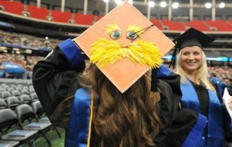 Looks like the grumpy old troll in Dora the Explorer #graduation #funnycaps Lorax Graduation Cap, Graduation Caps, The Lorax, Dora The Explorer, Grad Cap, Grad Parties, Graduation Cap, Graduation Party, Some Fun