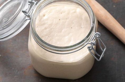 Gluten-Free Sourdough Starter Recipe | King Arthur Baking: A sourdough starter to use in your gluten-free baking. Gluten Free Sourdough Starter, King Arthur Gluten Free, Sourdough English Muffins, Dough Starter, Sourdough Bread Sandwiches, Starter Recipe, Pain Sans Gluten, Pan Sin Gluten, Gluten Free Sourdough