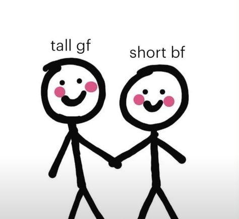 Small Gf And Tall Bf Anime, Short Bf X Tall Gf, Tall Girlfriend Short Boyfriend Anime, Crafts For Bf And Gf, Gf Taller Than Bf, I’m Older Than You But I’m Taller Drawing, Tall Bottom Short Top Couple, Tall Bf Short Gf Aesthetic Anime, Girlfriend Taller Than Boyfriend