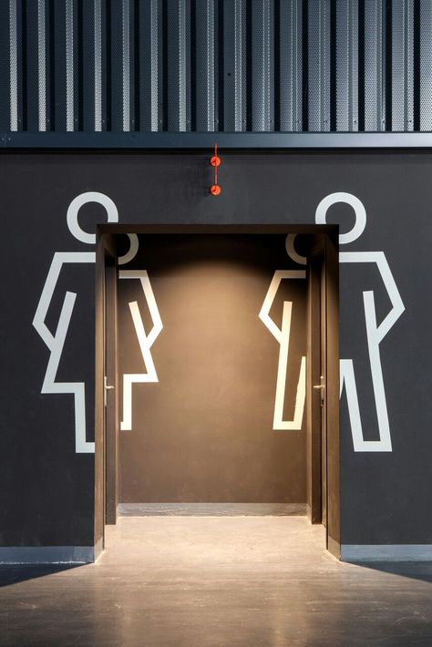 Wc Sign, Gym Design Interior, Toilette Design, Restroom Design, Gym Interior, Toilet Design, Bar Design Restaurant, Cafe Interior Design, Wayfinding Signage