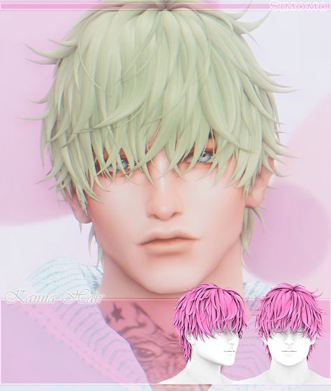 Emo Boy Hair, Male Sims, Los Sims 4 Mods, Sims 4 Hair Male, Half And Half Hair, Sims 4 Anime, Pelo Sims, Male Hair, Sims 4 Body Mods