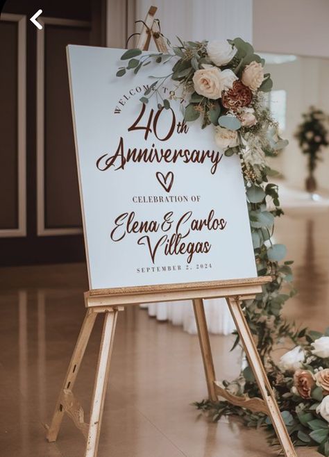 20 Year Wedding Anniversary Ideas Vow Renewal Ceremony, 25th Anniversary Decorations, 30 Year Anniversary, Wedding Anniversary Decorations, Vow Renewal Ceremony, Poster Diy, Wedding Planning Decor, 30th Wedding Anniversary, Diy Anniversary