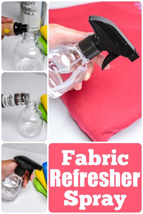 This 2 ingredient DIY Fabric Refresher paves the way to retain that just-cleaned smell on linens, carpets, couches and clothes. DIY Febreeze Febreeze Diy Fabric Refresher, Closet Deodorizer Diy, Carpet Refresher Diy, Fabric Refresher Spray Diy, Diy Fabric Refresher Spray, Homemade Fabric Refresher, Diy Febreeze, Homemade Couch, Febreeze Diy