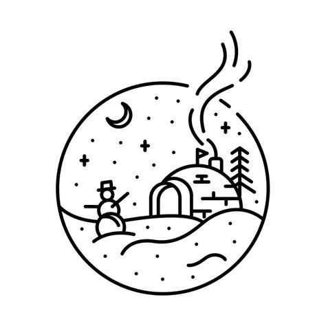 Boho Christmas Drawing, Snowglobe Doodle, Simple Winter Drawings, Snow Drawing Easy, Snow Doodles, Winter Graphics, Winter Drawing Ideas Sketch, Winter Drawings Easy, Snow Drawing