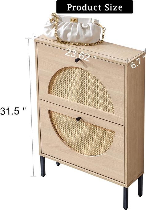 Shoe Storage Cabinet Rattan Shoe Cabinet, Locker Designs, Wood Shoe Storage, Heels Slippers, Slippers Boots, Bedroom Dressing Table, Wood Rack, Narrow Shoes, Bedside Storage