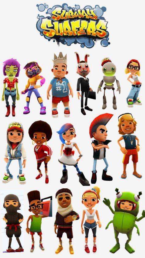 Subway Surfer Character, Subway Surfers Costume Ideas, Subway Surfers Characters Costume, Cartoons Halloween Costumes, Subway Suffers Costumes, Subway Surfers Costume Trio, Halloween Subway Surfers, Surfs Up Costume, Jake And Tricky Subway Surfers Costume