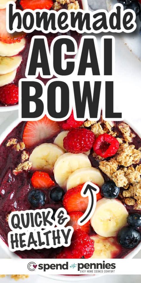 Make Acai Bowls At Home, Acai Bowl Recipe Healthy Protein, Fruit And Oatmeal Breakfast Bowl, Acai Bowl Ingredients, How Do You Make Acai Bowls, Berry Acai Bowl Recipe, Ninja Creamy Acai Bowl, Playa Bowl Acai Recipe, Jamba Juice Bowl Recipes