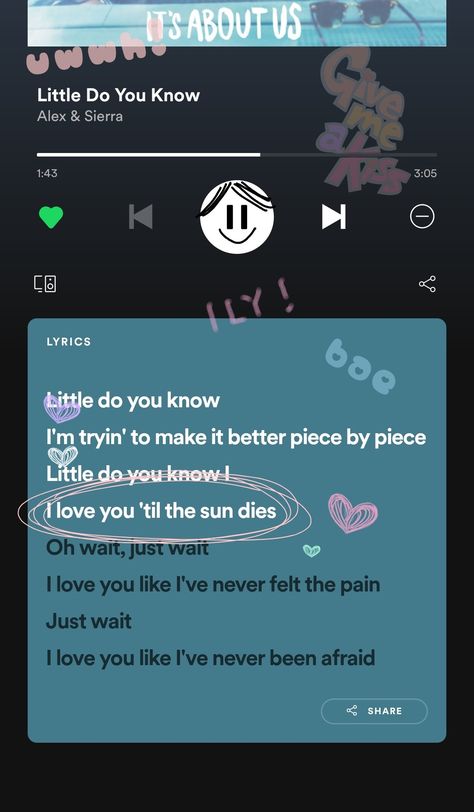 Lil do uh know..<3 Little Do You Know Lyrics, Alex And Sierra, Little Do You Know, Swift Lyrics, Taylor Swift Lyrics, Song Lyrics, Did You Know, Taylor Swift, I Love You