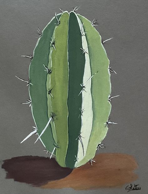 Cactus, 15x18, gouache extra fine Linel Collage Ideas, Project Inspiration, Cactus, Collage, Art