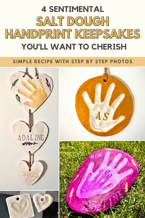 Salt Dough Projects For Kids, Salt Dough Keepsakes, Salt Dough Fathers Day Gifts, Hand Print Crafts For Kids Grandparents, Salt Dough Gifts, Salt Dough Ideas, Salt Dough Handprints, Salt Dough Handprint, Salt Dough Projects