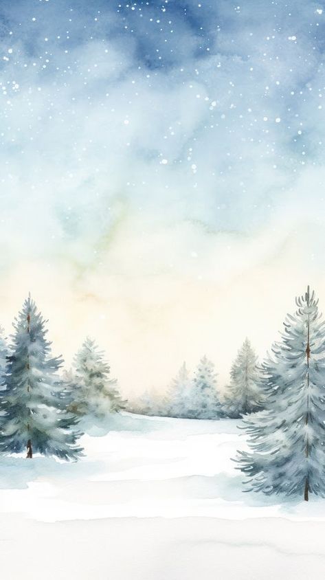 Winter backgrounds landscape christmas. AI generated Image by rawpixel. | free image by rawpixel.com / Darakoon Jaktreemongkol Christmas Watercolor Wallpaper, Christmas Landscape Illustration, Snowy Landscape Watercolor, Winter Invitation Template, Christmas Watercolor Background, Snowy Background Aesthetic, Winter Backgrounds Aesthetic, Winter Art Wallpaper, Watercolor Background Landscape