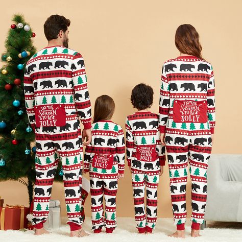 Arrives by Thu, Oct 28 Buy PatPat Christmas Tree and Bear Patterned Family Matching Pajamas,Flame Resistant,Sizes Baby-Adult,Onesies,Unisex at Walmart.com Maroon Sweater Outfit, Fancy Winter Outfits, Pjs Ideas, Cute Winter Outfits For Women, Christmas Family Photo Outfits, Winter Outfit Cute, Sweater Outfit Winter, Winter Women Outfits, Cold Winter Outfit