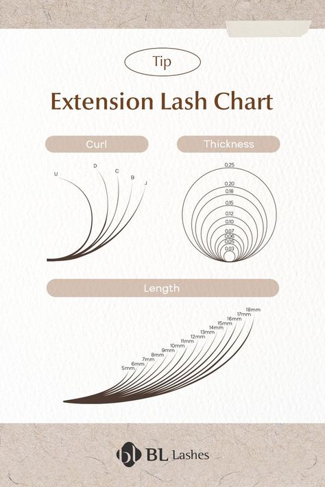 lash extension curl, lash extension length, lash extension thickness Curl Chart, Lash Curls, Bottom Lash Extensions, Hooded Eyelids, Droopy Eyelids, Russian Volume Lashes, Natural Mascara, Volume Lash Extensions, Eyelash Extension Supplies