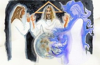 TRINITY GOD FATHER JESUS CHRIST DIVINE HOLY GRACE | GOD TRIN… | Flickr The Most Holy Trinity, Trinity God, Jesus Christ Illustration, Jesus Artwork, Apocalypse Art, God Father, Christian Artwork, Prophetic Art, Divine Grace