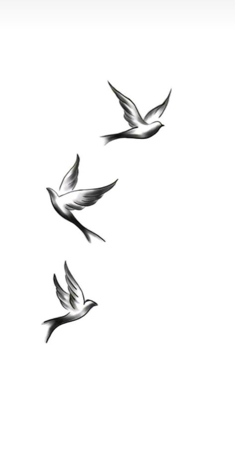 Sparrow Flying Drawing, Sun And Birds Tattoo, 3 Birds Tattoo Design, 2 Bird Tattoo, Two Turtle Doves Tattoo, Birds Tattoo Stencil, Flying Birds Tattoo Design, 2 Doves Tattoo, Tattoo Golondrina