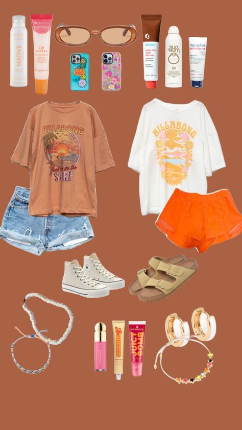 [CommissionsEarned] Summer Fits!!! #Outfitinspo #Ootd #Aesthetic #Fashion #Grwmsummer #Beachvibes #Makeupproducts #Shuffels #surfoutfitwomensummer Sufer Girl Aesthetic Outfits, Surfing Aesthetic Outfit, Surfy Outfits, Vsco Outfits Aesthetic, Vsco Girl Aesthetic Outfit, Obx Aesthetic Outfit, Surfer Girl Aesthetic Outfit, Billabong Aesthetic, Surf Girl Outfits