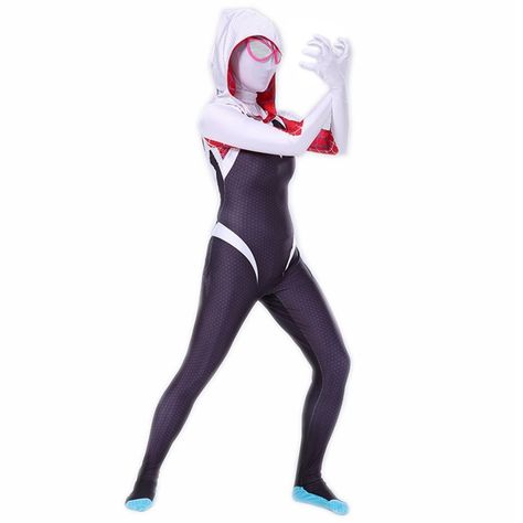 Girl Spiderman Costume, Gwen Stacy Costume, Gwen Costume, Gwen Stacy Cosplay, Spider Gwen Costume, Spider Girl Costume, Spider Woman Costumes, Spiderman Halloween Costume, Spiderman Noir