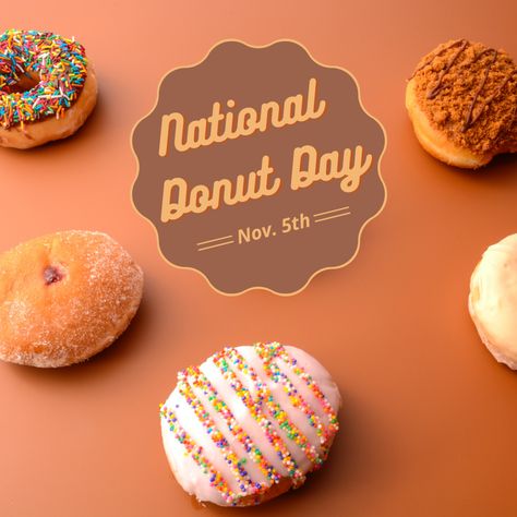 Celebration Ideas and Fun Facts For National Donut Day. November 5th is National Donut Day in the United States! This article includes celebration ideas, scrumptious donut photos, fun facts, and a raspberry jam-filled donut recipe with a step-by-step photo tutorial. November National Days, Champagne Jelly, National Doughnut Day, Donut Photos, Dozen Donuts, Donut Day, National Donut Day, Donut Recipe, Filled Donuts