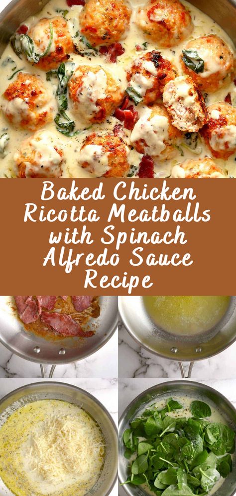 Baked Chicken Ricotta Meatballs with Spinach Alfredo Sauce Recipe: A Fusion of Flavors If you’re seeking a delightful culinary adventure that marries the savory richness of meatballs with the creamy elegance of Alfredo sauce, look no further than Baked Chicken Ricotta Meatballs with Spinach Alfredo Sauce. This mouthwatering dish brings together tender chicken, creamy ricotta, […] The post Baked Chicken Ricotta Meatballs with Spinach Alfredo Sauce Recipe appeared first on Cheff Rec... Chicken Ricotta Meatballs In Creamy Spinach Alfredo Sauce, Chicken Ricotta Meatballs With Alfredo Sauce, Baked Chicken And Ricotta Meatballs With Broccolini, Meatball White Sauce Recipes, Baked Chicken Ricotta Meatballs With Spinach Alfredo Sauce, Baked Chicken Ricotta Meatballs With Spinach Alfredo Sauce Pasta, Chicken Meatball Alfredo, Chicken Ricotta Meatballs With Spinach Alfredo Sauce, Chicken Ricotta Meatballs Recipe