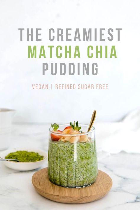 This creamy vegan strawberry matcha chia pudding is incredibly delicious and healthy. Made with matcha powder and fresh strawberries, it is packed with flavour and nutrients. So look no further if you're on the hunt for a new yummy snack, breakfast, or dessert! #matchachiapudding #chiapudding #matchadessert #matcha High Tea Recipes, Healthy Teas Recipes, Matcha Chia Pudding, High Tea Food, Strawberry Matcha, Healthy Tea, Matcha Dessert, Matcha Recipe, Chia Pudding Recipes