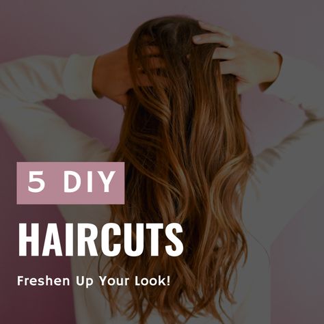 This article includes five haircuts that are relatively easy to perform on yourself. Read on for the best face shape/hair type for each cut, how not to mess it up, and bonus haircare ideas to utilize post-cut. Long Hair Diy, Women Haircuts Long, Easy Hair Cuts, How To Cut Your Own Hair, Makeup Hacks Beauty Secrets, Diy Haircut, Face Shape Hairstyles, Girl Haircuts, Curly Bob Hairstyles