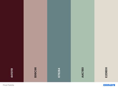 Dusty Teal Color Palette, Lounge Room Office, Sage Color Palette, Princess Home, Church Foyer, Teal Color Palette, Teal Color Schemes, Zyla Colors, Rose Taupe