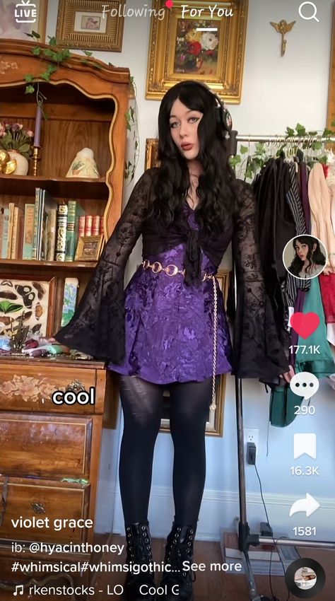 Misty Ahs Outfits, Net Dress Outfit Ideas, Sheer Lace Maxi Skirt Outfit, Psychic Outfit Aesthetic, Light Witch Aesthetic Outfit, Gothic Whimsical Outfit, Magic Outfit Aesthetic, Whimsic Gothic Outfits, Whimsical Witchy Outfits